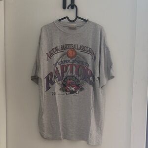 Logo Athletic Gray Tee with Red & Navy Logo